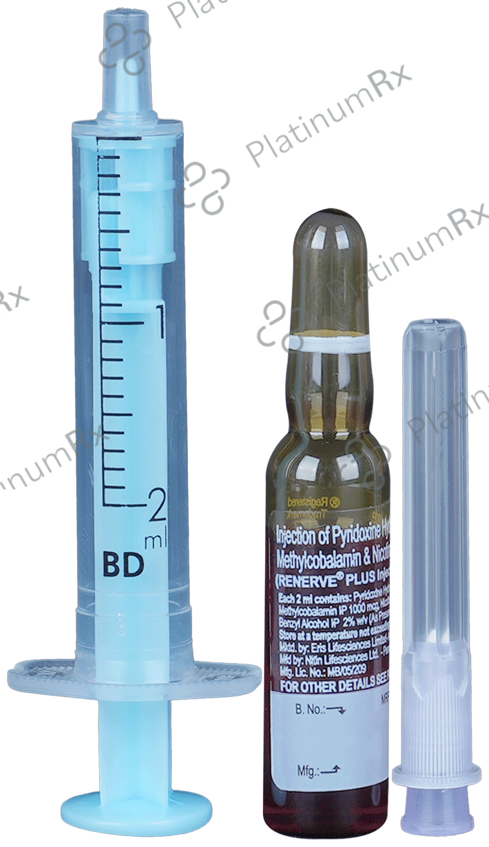 renerve plus injection b12 Renerve Plus Injection 2ml: View Uses, Side Effects, Price and Substitute