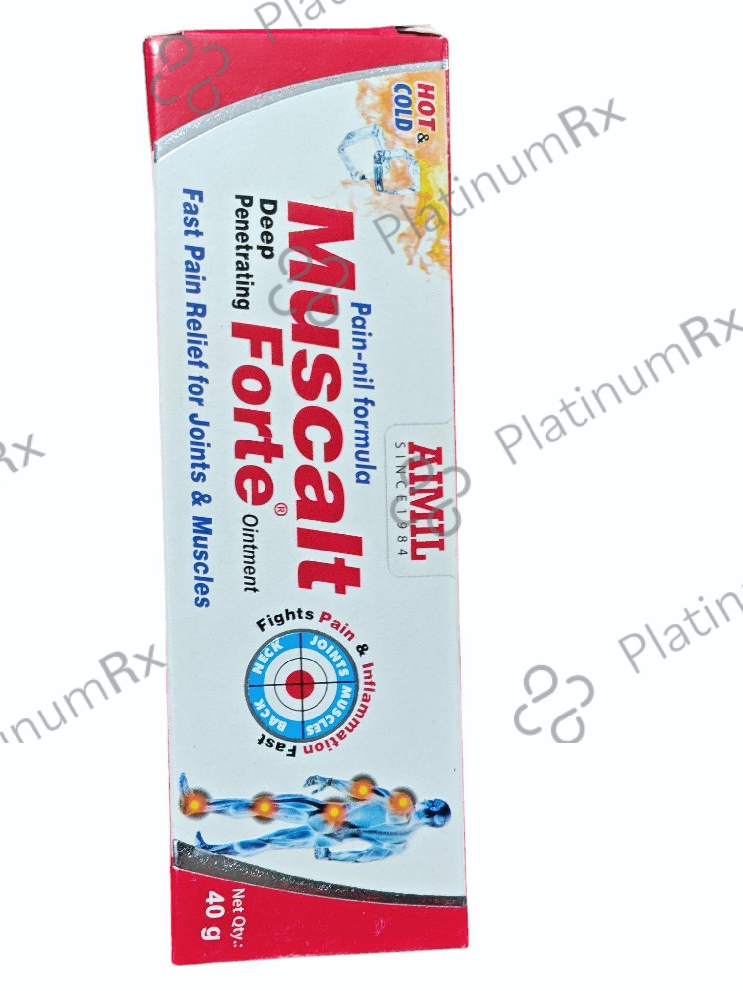 Muscalt Buy Muscalt Forte Relieves Joint & Muscle Pain Ointment 40gm Online ...