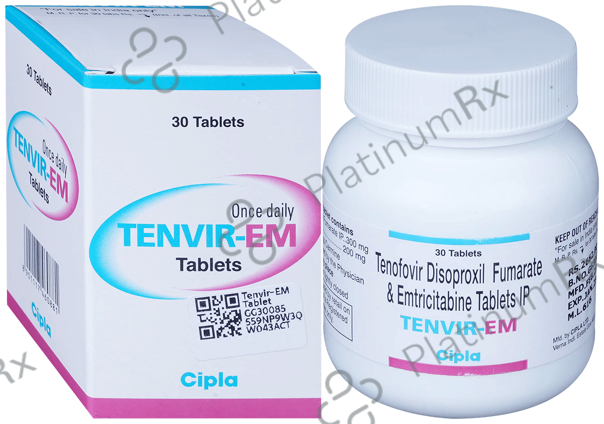 Em 200 Tenvir EM 200/300mg Tablet 30s: View Uses, Side Effects, Price and ...