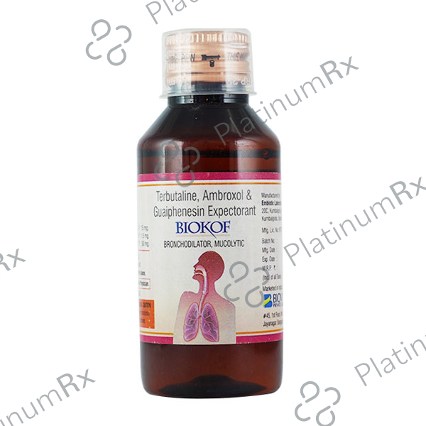 Buy Biokof 15/50/1.5mg Expectorant 100ml Online: Uses, Side Effects and ...