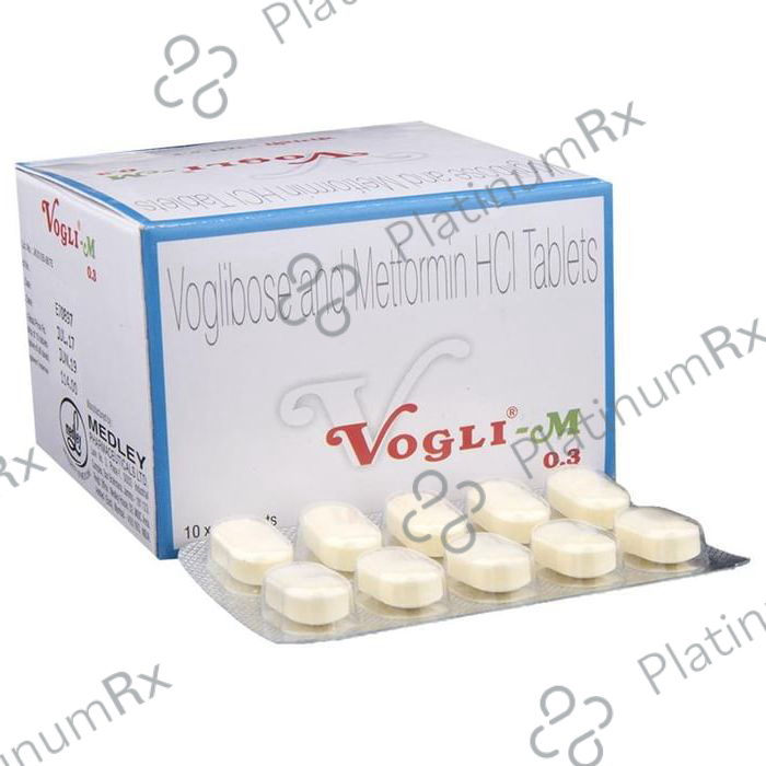 Vogli Machine Vogli M 0.3/500mg Tablet 10s: View Uses, Side Effects, Price and ...