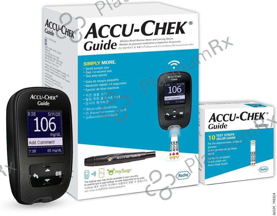 Buy Accu Chek Guide Blood Glucose Monitor Device 1 Unit Online: Uses ...