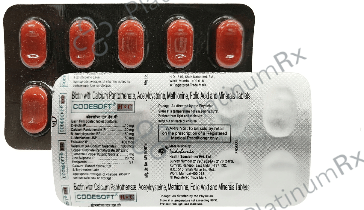 Codesoft H&C Tablet: View Uses, Side Effects, Price and Substitute ...