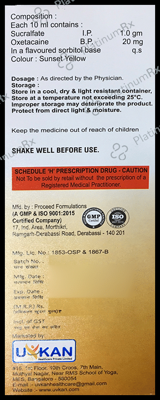 Foksid O 20/1000mg Oral Suspension Sugar Free 200ml: View Uses, Side ...