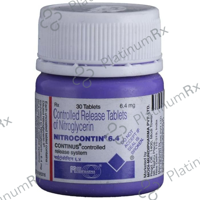 Nitrocontin 6.4mg Tablet CR 30s | Uses, Price & Substitutes