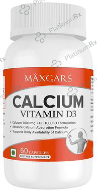 Maxgars Calcium Vitamin D3 Capsule 60s: View Uses, Side Effects, Price ...