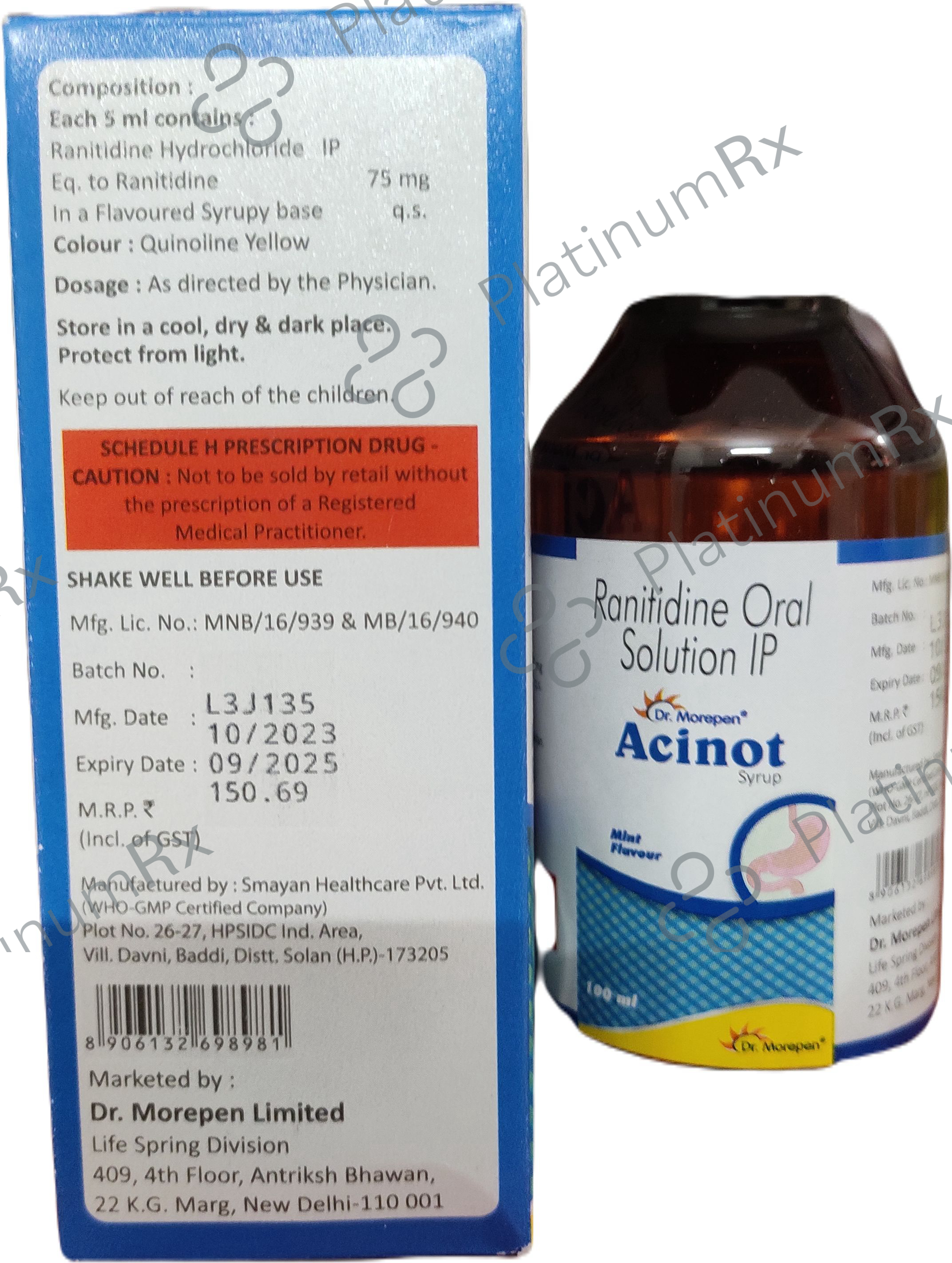 Acinot 75mg Syrup 100ml: View Uses, Side Effects, Price and Substitute ...