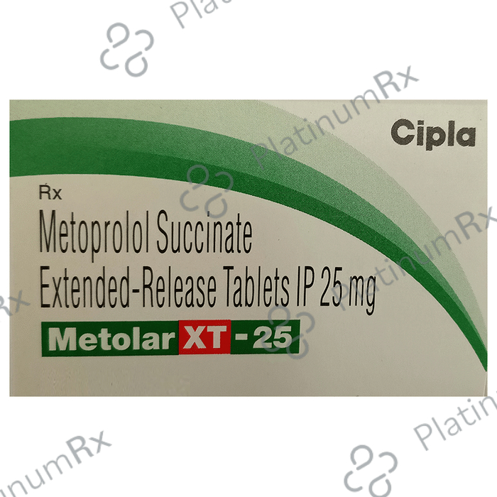 Metolar XT 25mg Tablet ER 15s Save 47% on Substitute Medicine