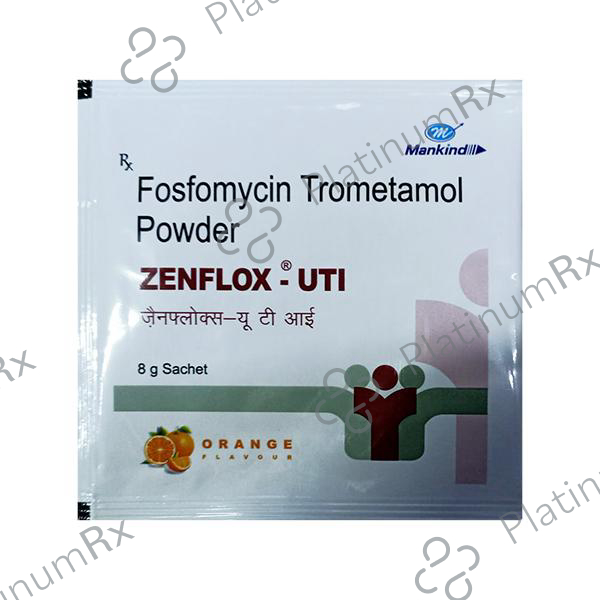 Zenflox UTI 300mg Orange Flavour Sachet Oral Powder 8gm: View Uses ...