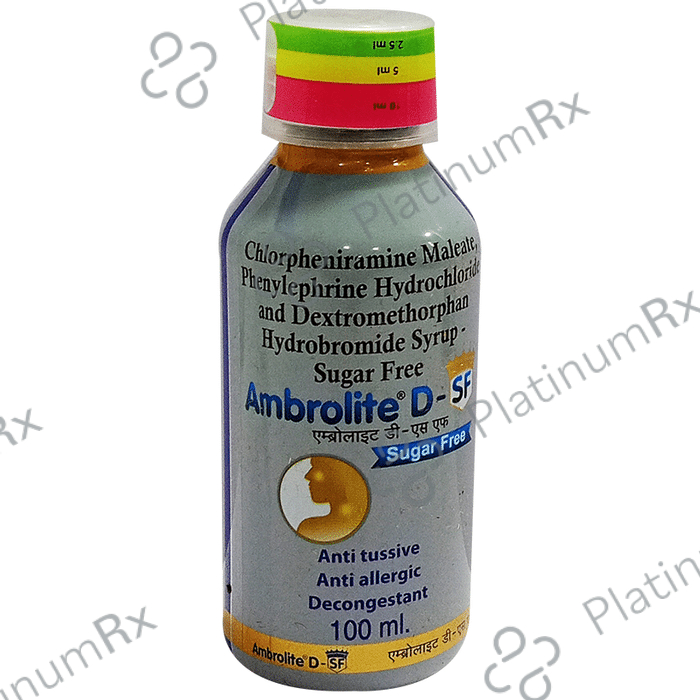 Ambrolite D 2/10/5mg Sugar Free Syrup 100ml | Uses, Price & Substitutes