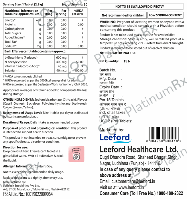Glutiford EVT  Uses, Price, Side Effects | PlatinumRx