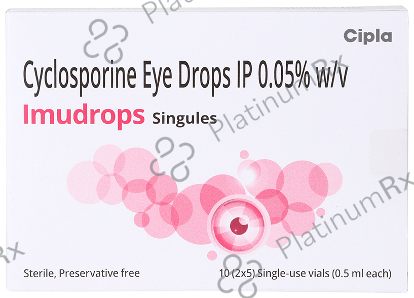 Imudrops 0.05% Singules Eye Drop 0.5ml: View Uses, Side Effects, Price ...