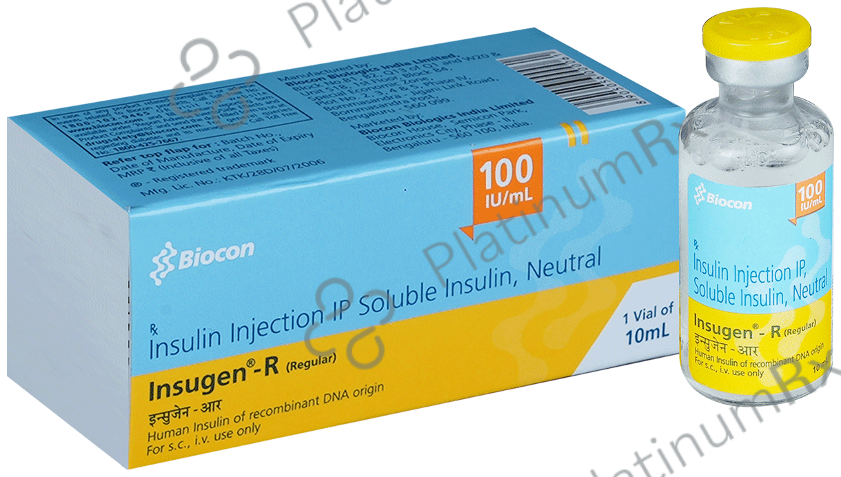 Insugen R (100 IU/ml) (1*10ml Vial): View Uses, Side Effects, Price and ...