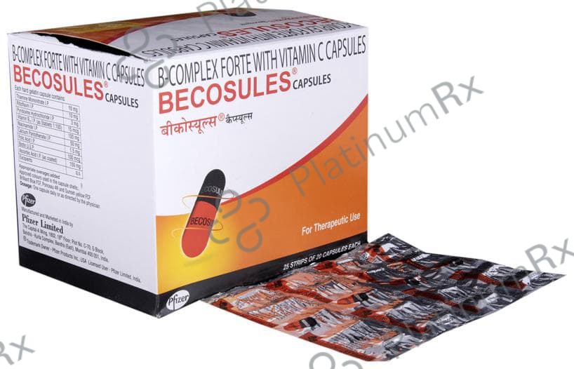 Becosules Capsule 20s: View Uses, Side Effects, Price and Substitute ...