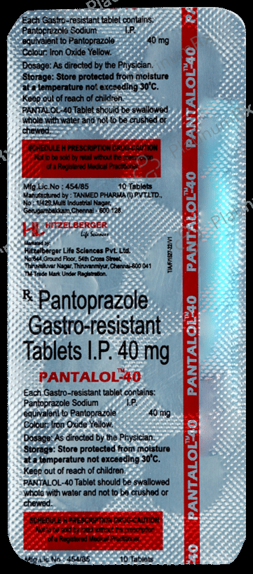 Pantalol 40 Tablet: View Uses, Side Effects, Price and Substitute ...