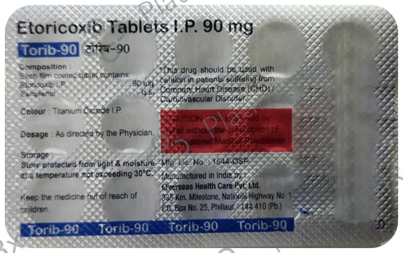 Torib 90mg Tablet 15s: View Uses, Side Effects, Price and Substitute ...