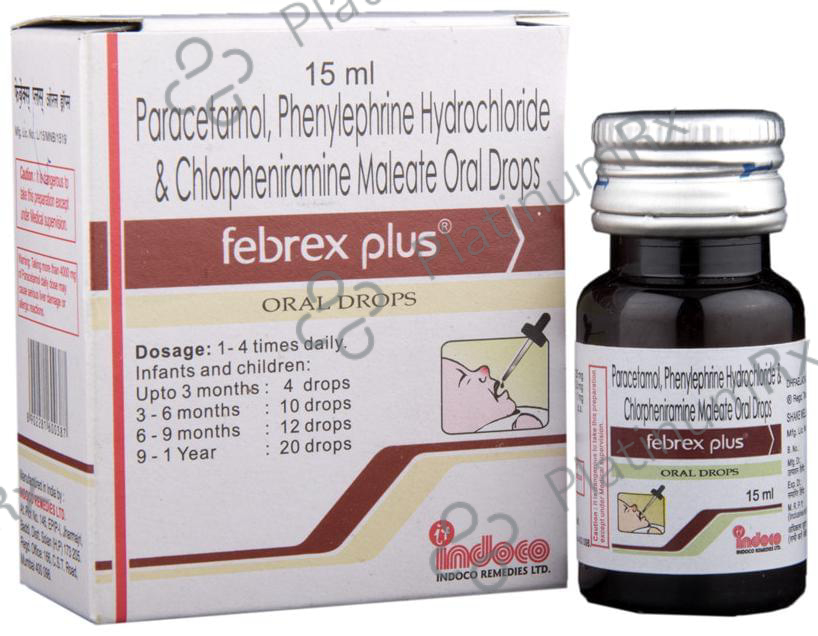 Febrex Febrex Plus 1/125/2.5mg Oral Drops 15ml: View Uses, Side Effects, Price ...