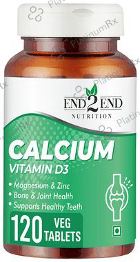 End2End Nutrition Calcium Vitamin D3 60000IU Tablet 120s: View Uses ...