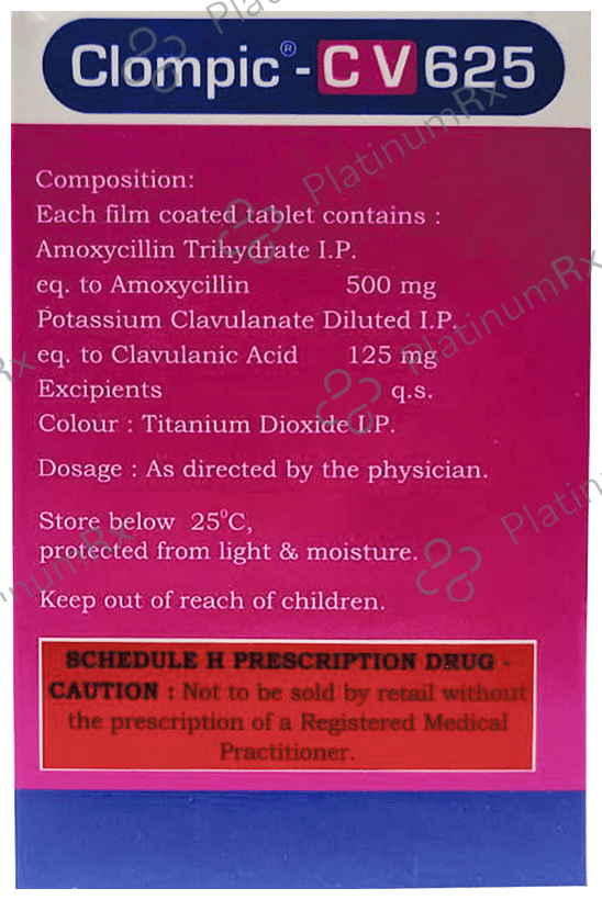Clompic-CV 625 Tablet | Uses, Price & Substitutes