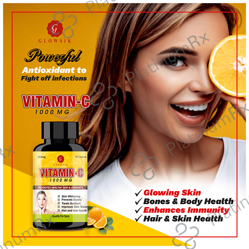 glowsik glutathione 1000 mg capsules Glowsik Vitamin Uses, Side Effects, Price and Substitutes