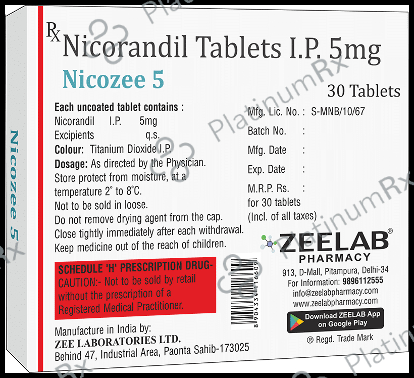 Buy Nicozee 5mg Tablet Online: Uses, Side Effects, Price and