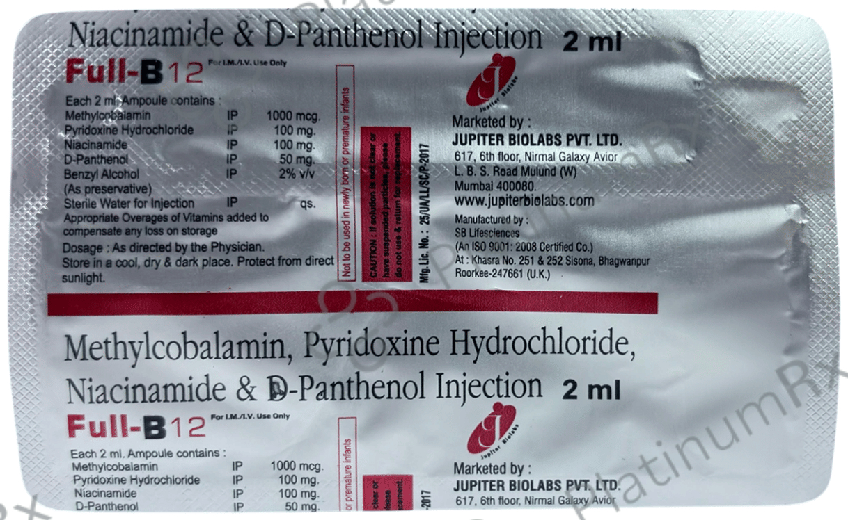Buy Full-B12 Injection Online: Uses, Side Effects, Price and Substitutes
