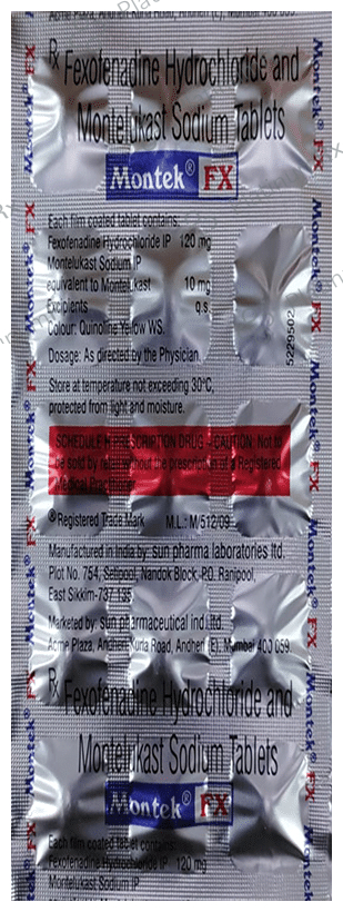 Montek Cop Montek FX 120/10mg Tablet 15s: View Uses, Side Effects, Price and ...