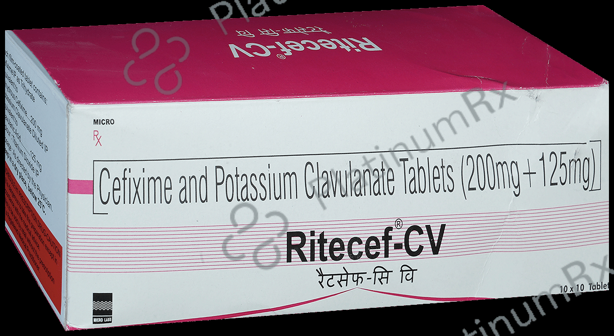 Ritecef CV 200/125mg Tablet 10s: View Uses, Side Effects, Price and ...