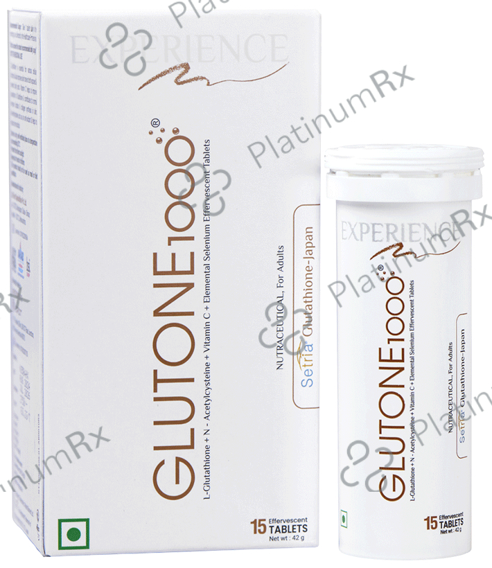 Glutone 1000(15 Effervescent Tablets Each) 1 Bottle: Uses, Side Effects, Price & Substitutes