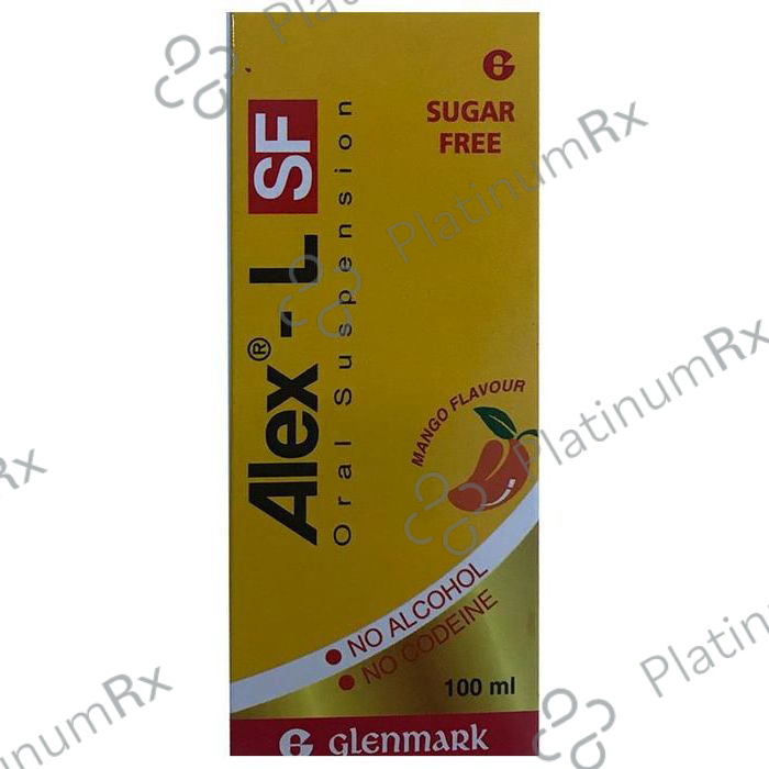 Alex L Cough Mango Flavour Sugar Free Syrup 100ml: View Uses, Side ...