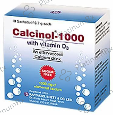 Calcinol D 1000mg Sachet 6.7gm: View Uses, Side Effects, Price and ...