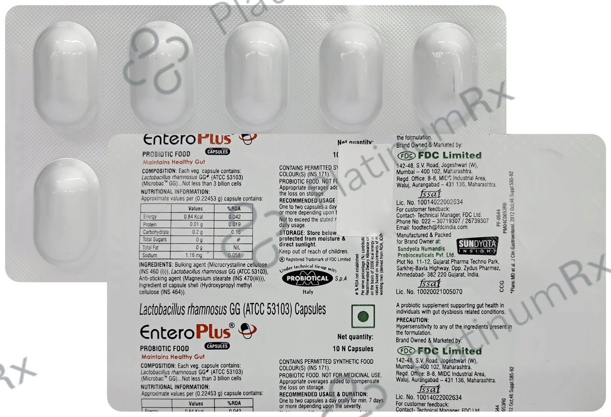 Buy Entero Plus Capsule 10s Online: Uses, Side Effects and Price ...
