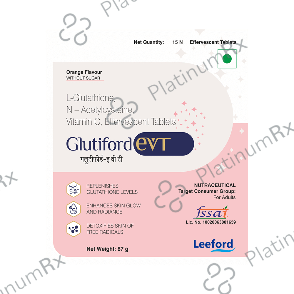 glutiford glutathione tablets Buy Glutiford EVT Online: Uses, Side Effects, Price and Substitutes