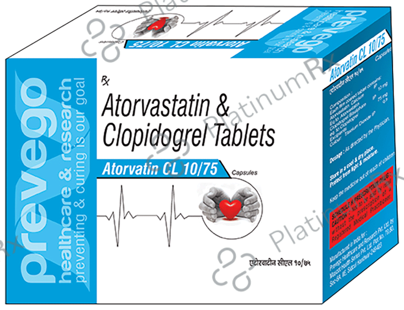 Cl Box Rx Atorvatin Cl 10/75mg Capsule 10s: View Uses, Side Effects, Price and ...