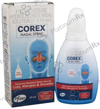 Corex Nasal Spray 10ml: View Uses, Side Effects, Price and Substitute ...