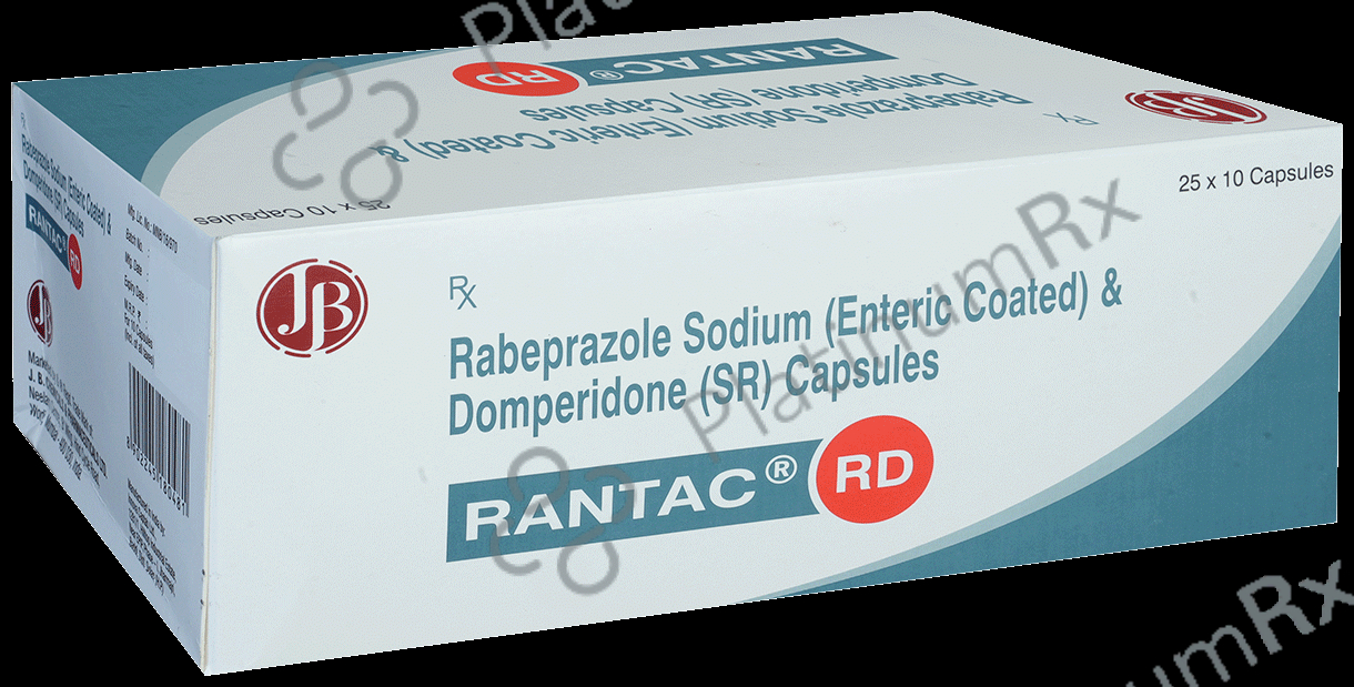 Rantac RD 20/30mg Tablet 10s - Save -78% on Substitute Medicine