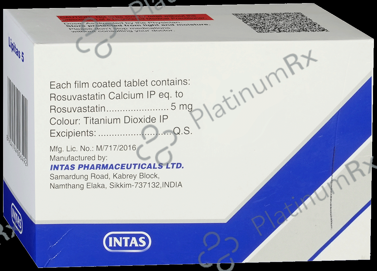 Lipitas 5mg Tablet 15s Save 56% on Substitute Medicine