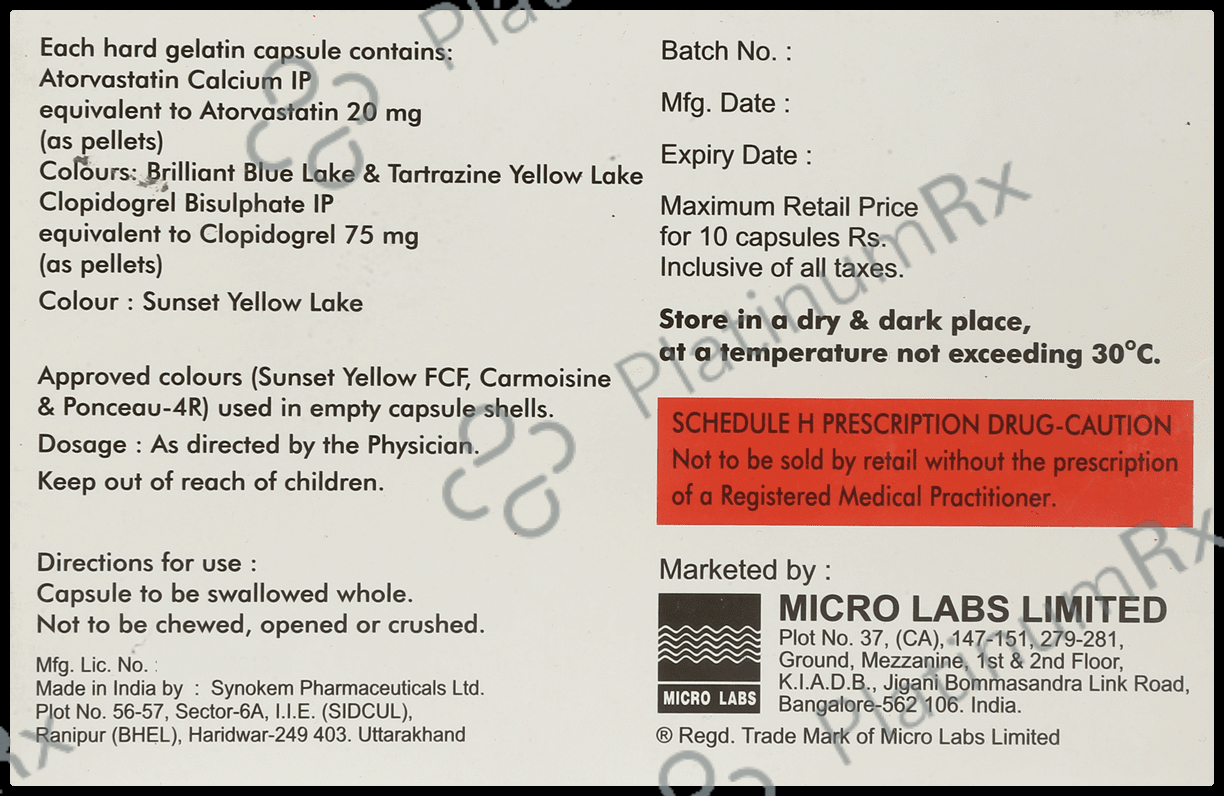 Astin CV 20/75mg Capsule 10s | Uses, Price & Substitutes