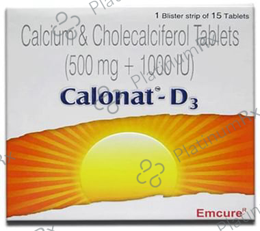 Calonat D3 500mg/1000IU Tablet 15s: View Uses, Side Effects, Price and ...