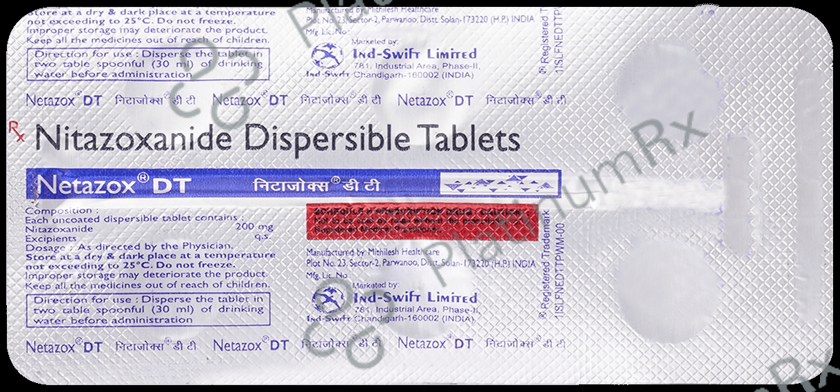 Netazox Netazox DT Tablet 6 Tablet DT: View Uses, Side Effects, Price and ...