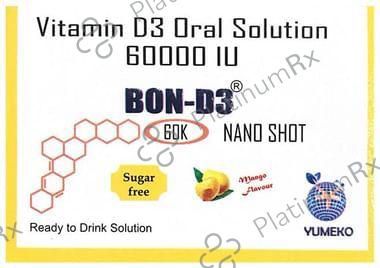 Bon D3 60000IU Nano Shot Mango Flavour Sugar Free Solution 5ml: View ...