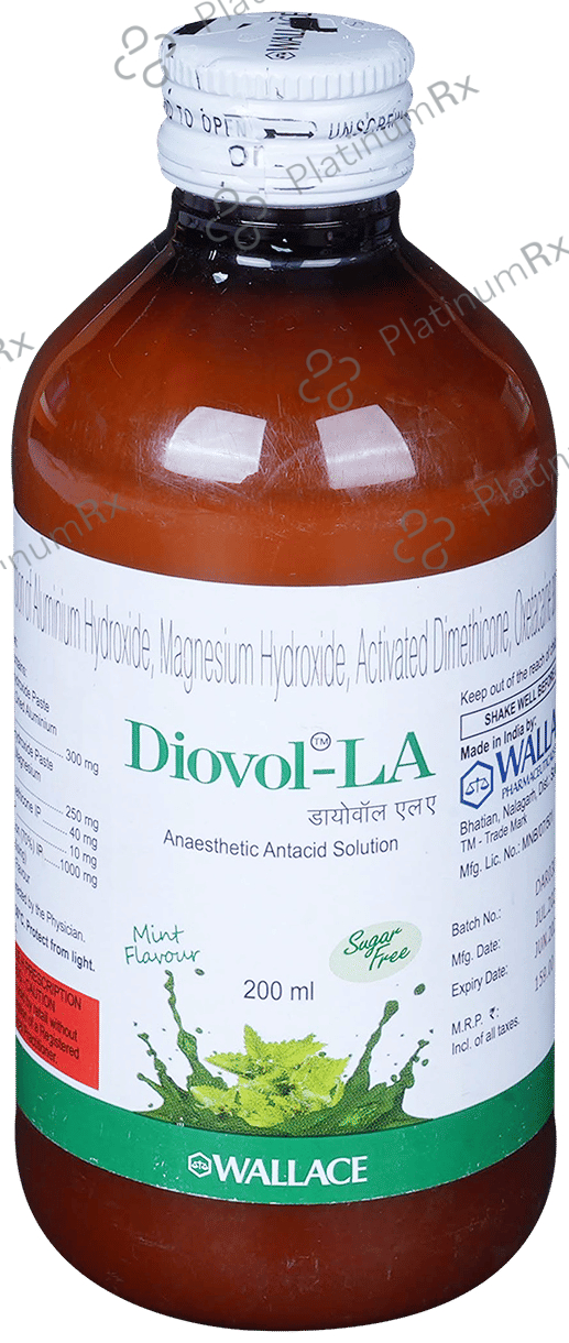 Buy Diovol LA Suspension Mint Sugar Free 200ml Online: Uses, Side ...