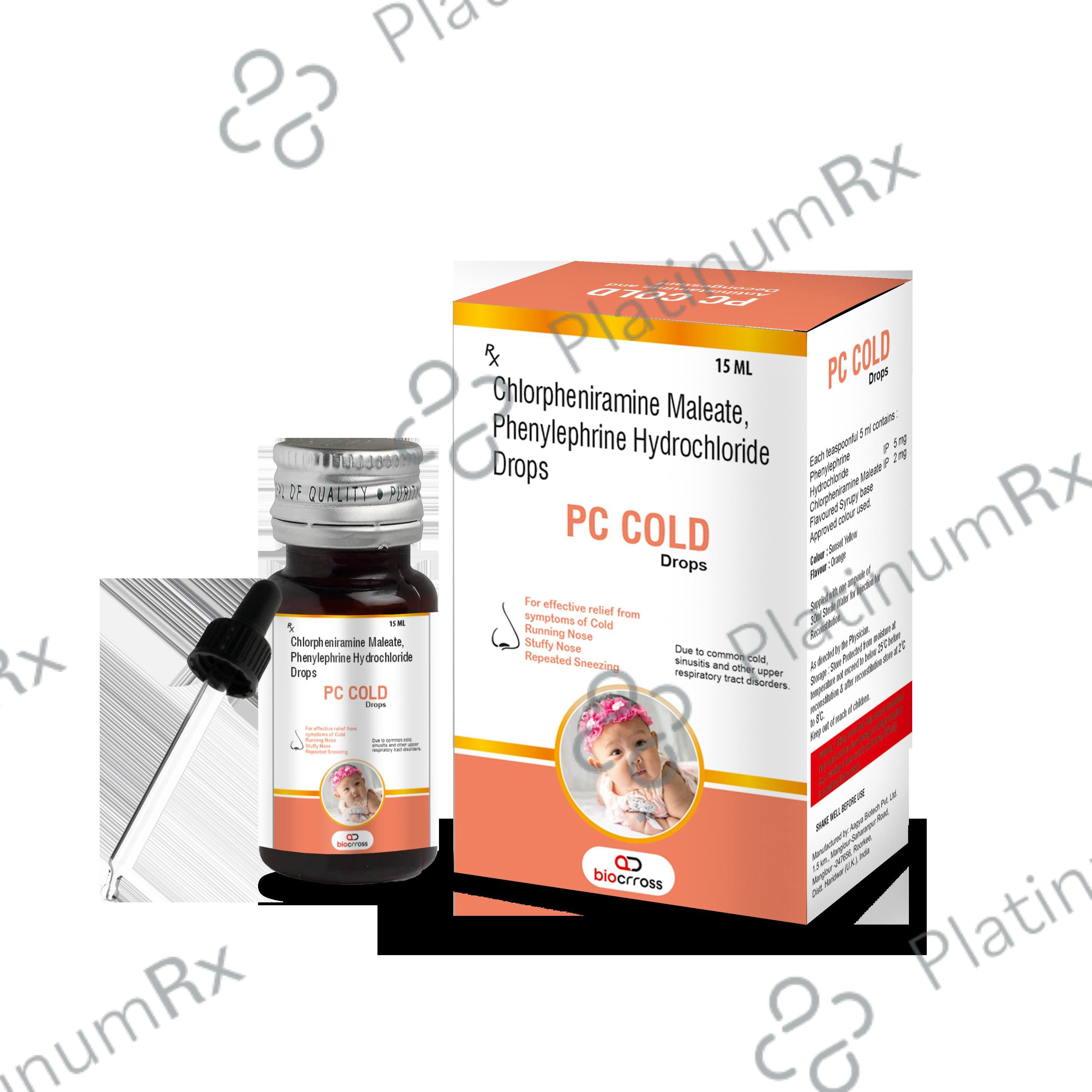 PC Cold 2/5mg Drop 15ml: View Uses, Side Effects, Price and Substitute ...