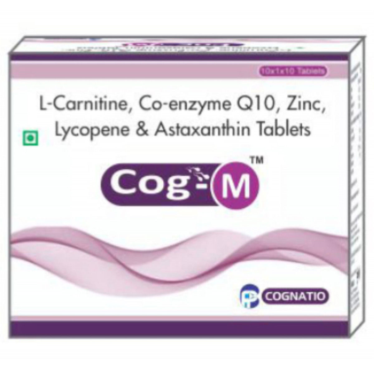 l carnitine coenzyme q10 zinc lycopene & astaxanthin tablets uses L-carnitine , Co-enzyme (10%) Sulphate, (6%) L-Arginine Vitamins Min -Steris Healthcare Pvt Ltd, Mumbai Cog M Tablet 10s: View