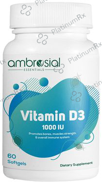 Ambrosial Essentials Vitamin D3 1000 IU Softgels 60s | Uses, Price ...