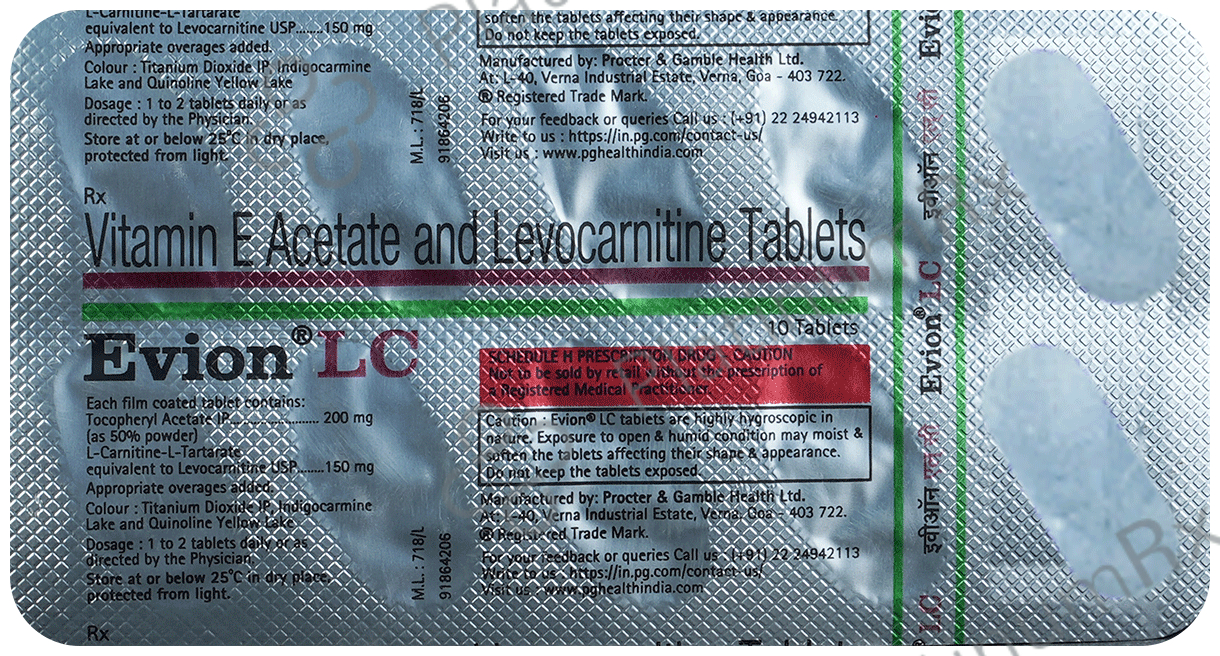 evion l carnitine Online medicine delivery | Order medicine online & Get fastest Delivery , HealthPotli EVION LC TABLET | PositraRx: