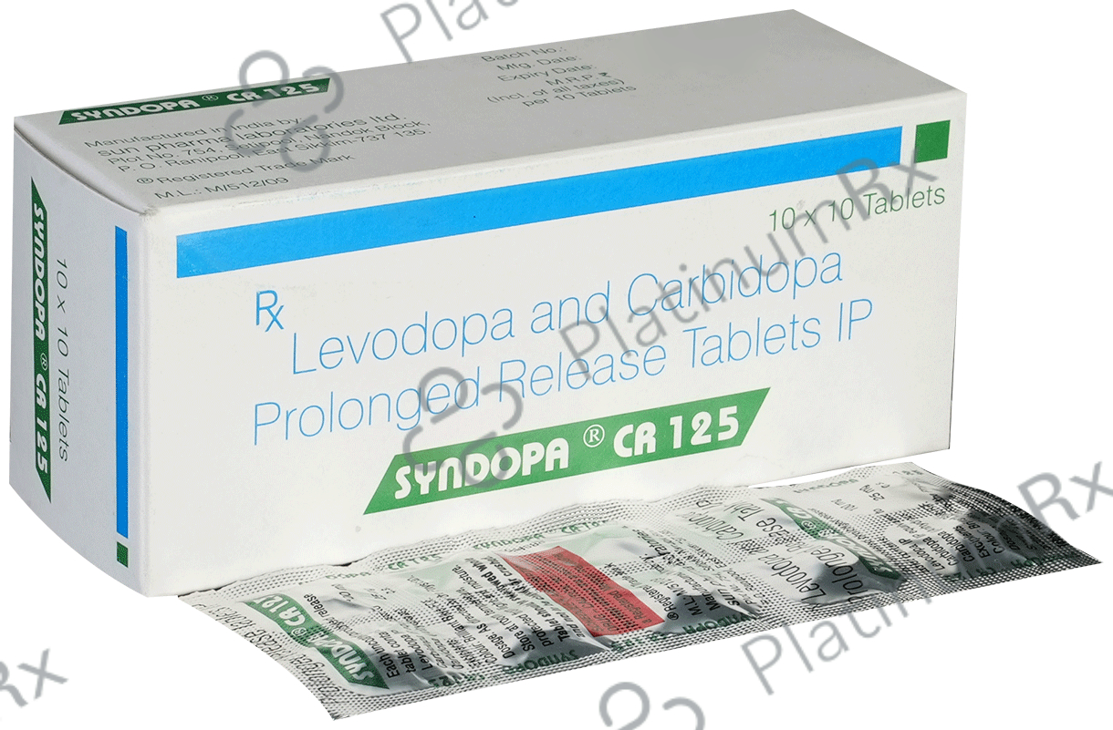 Syndopa Inj Syndopa CR 100/25mg Tablet PR 10s: View Uses, Side Effects, Price and ...