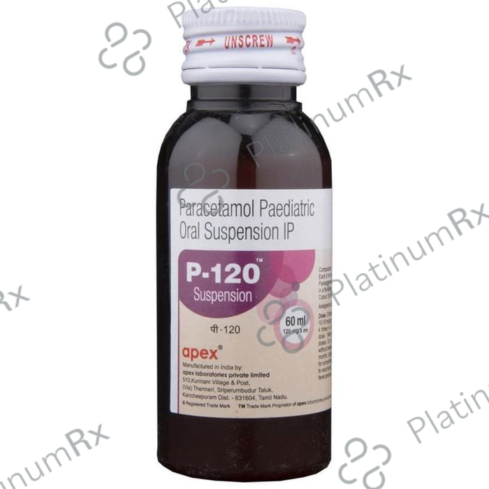 P 120mg Oral Suspension 60ml: View Uses, Side Effects, Price and ...