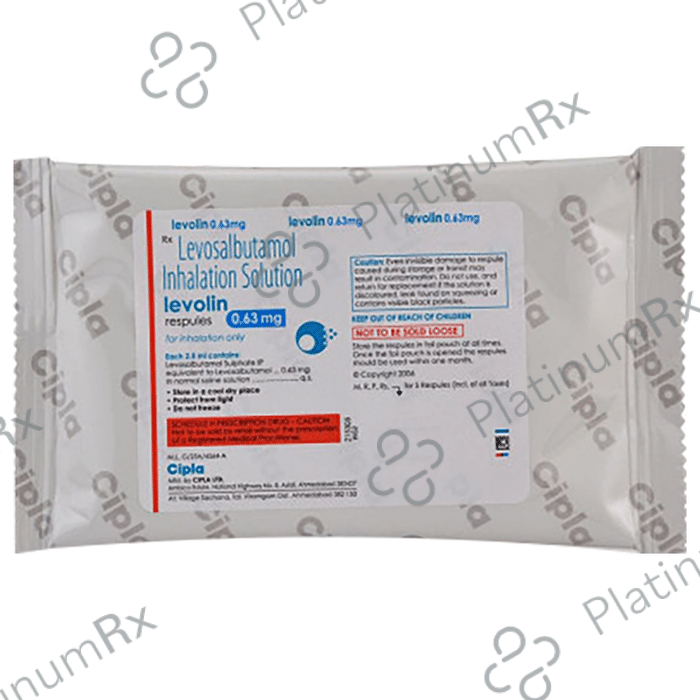 Levolin 0.63mg Respules 5X2.5ml: View Uses, Side Effects, Price and ...