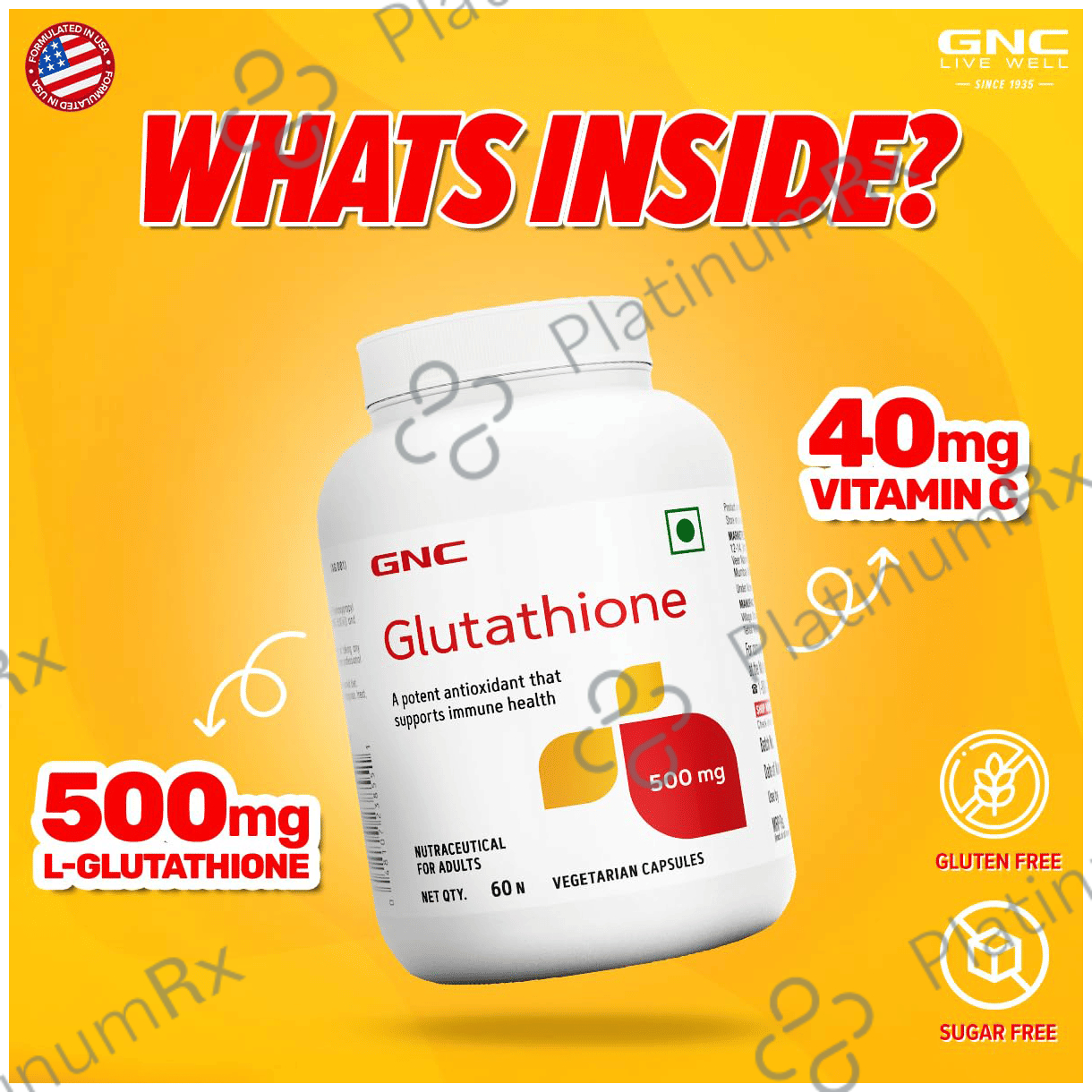 l glutathione gnc amazon 500mg Vegetarian Capsule: Uses, Side Effects, Price & Substitutes SEO
